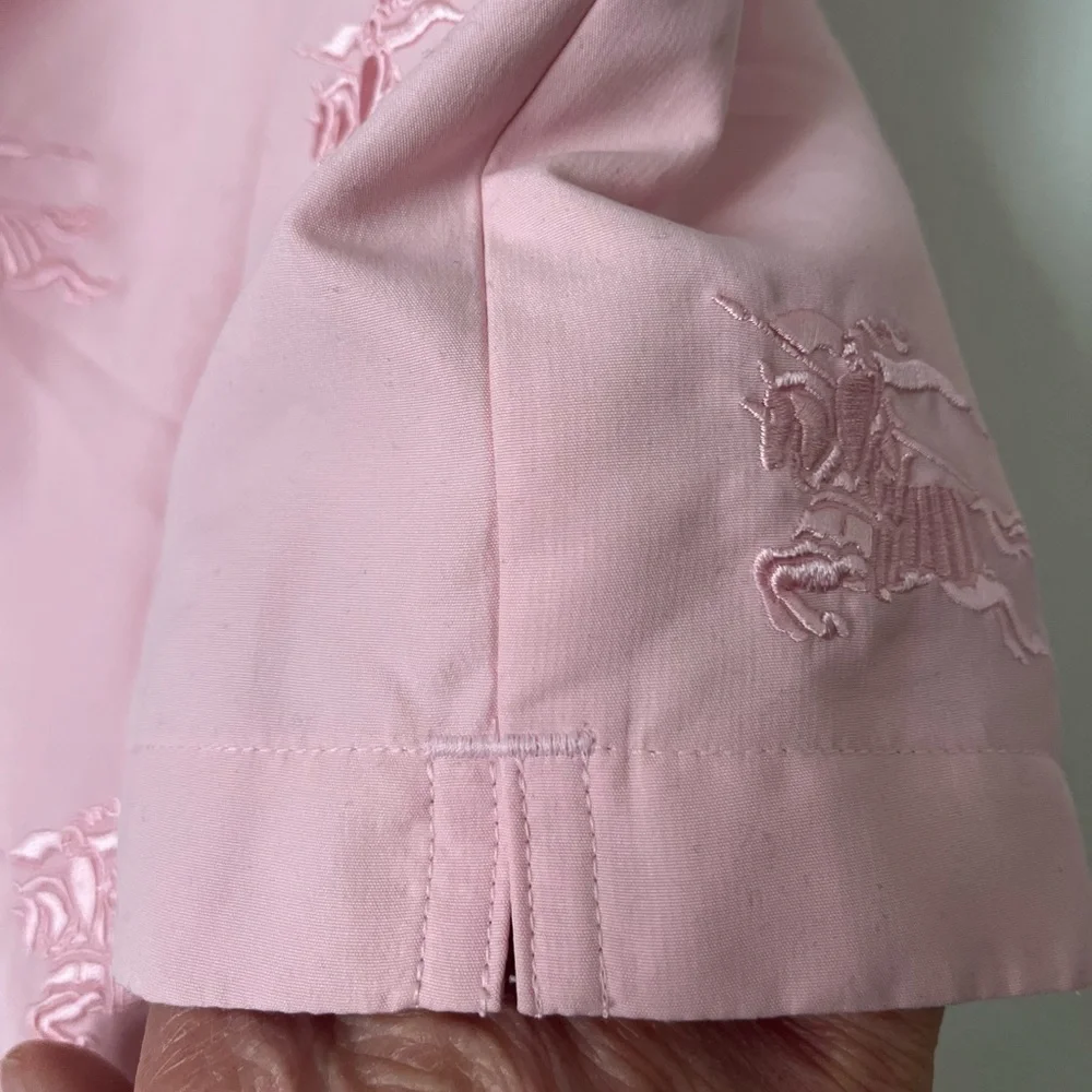 Burberry pink EKD Motif Embroidered men’s/unisex swimtrunks, mesh lining, NWT XL